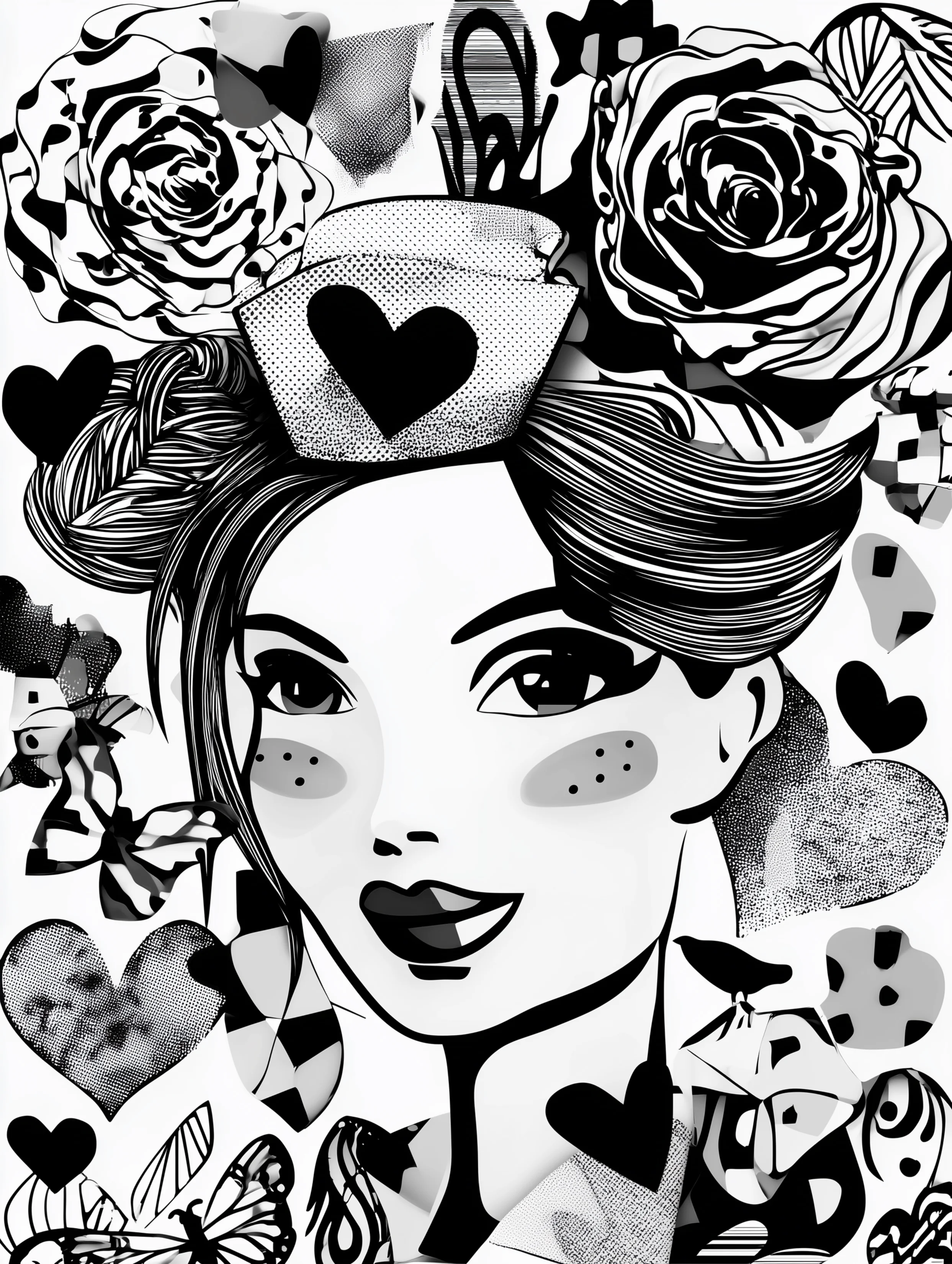 Free printable nursing coloring page for adults featuring a nurse with a blushing expression